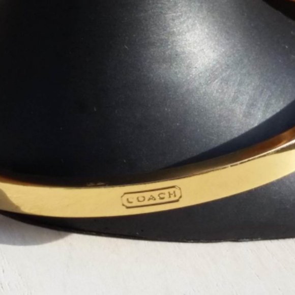 Coach Gold Tone Bangle Unisex Bracelet in Excellent Condition - Picture 3 of 9